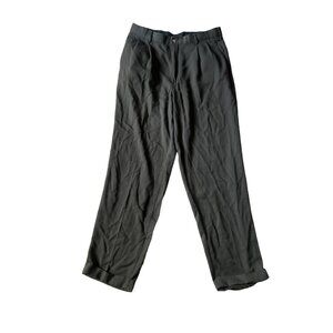 Vintage Bill Blass Men's Pleated Balloon Slacks Lightwear Tencel‎ Classy Green